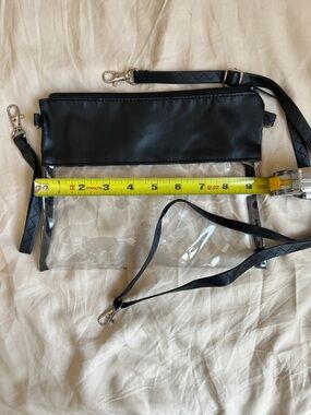 Clear Shoukder/Travel Bag with Black Trim